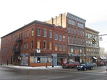 Contributing buildings at High and Vine Streets