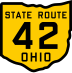 State Route 42 marker