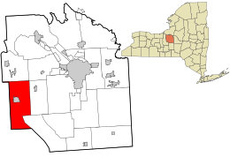 Location in Onondaga County and the state of New York.