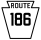 Pennsylvania Route 186 marker
