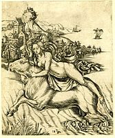 Rape of Europa, engraving