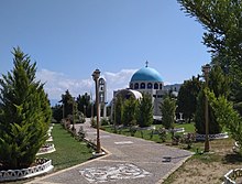An orthodox church (Holy Theotokos the Helper) beside Patras University Hospital