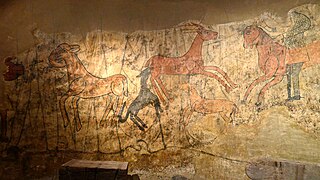 Peinture murale dans l'abside de l'ancienne église Sainte-Marie.