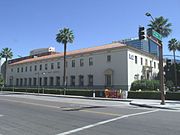 Different view of The U.S. Post Office/Federal Building, which was built 1932–1936 which is located at 522 N. Central Avenue. The building was listed in the Phoenix Historic Property Register in October 1990. It was listed in the National Register of Historic Places on February 10, 1983, reference #83002993.