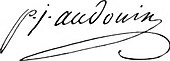 signature de Pierre-Jean Audouin