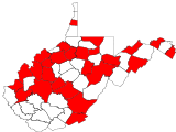 County distribution map.