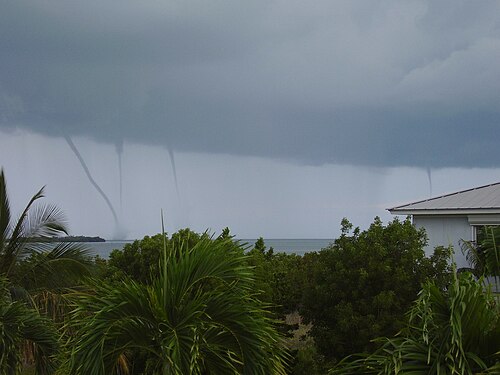 Four waterspouts seen in the Florida Keys, 5 June 2009