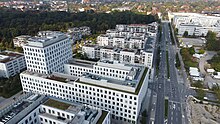 Quartier Birketweg und Wilhelm-Hale-Straße (rechts) von Süden nach Norden