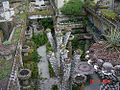 Vue du haut des allées du jardin