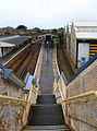 Viewed from the footbridge, looking at platforms 2 and 3, along with the depot building