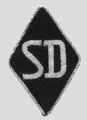 SD diamond. Here with white piping, as used by members of the Gestapo when in uniform (if members of the SS).[110]