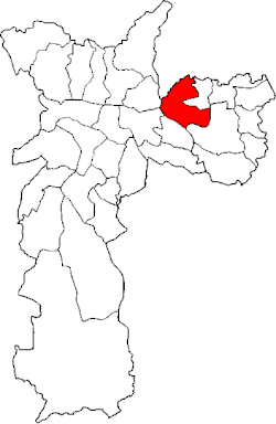 Location of the Subprefecture of Penha in São Paulo