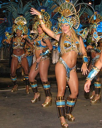 Samba dancers, Carneval, Rio de Janeiro, Brazil