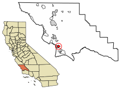 Location of Arroyo Grande in San Luis Obispo County, California