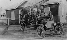 Sandgate Fire Brigade outside the fire station in 1923