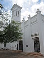 The front of the church, as seen from the courtyard.