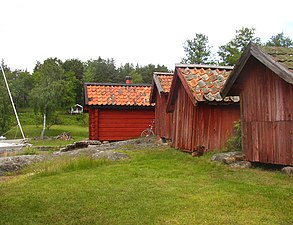 Sjöbodar på Yxlan