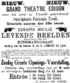 Advertisement for the traveling cinema of Christiaan Slieker in the Utrechtsch Dagblad