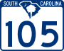 South Carolina Highway 105 marker
