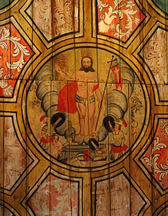 Ceiling painting: Resurrection of the Christ.