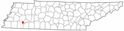 Location of Silerton, Tennessee