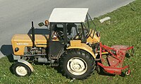 An Ursus tractor-pulled mower