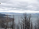 Yellowstone Lake on a stormy day