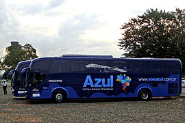 A bus fleet provides free feeder services between selected cities and airports.