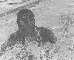 נכה צה"ל ברוך פרצמן באליפות שחייה 1984