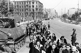 People of Wola leaving the city after the uprising