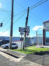 PR-2 west at PR-864 intersection in Hato Tejas barrio