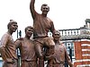 Bobby Moore lifts the World Cup with Geoff Hurst, Martin Peters and Ray Wilson