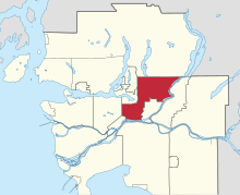Location of Coquitlam in Metro Vancouver