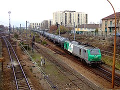 Train de fret sur la Grande ceinture complémentaire.