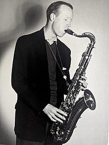 Cassidy, playing his signature Henri Selmer Paris tenor saxophone, 1959