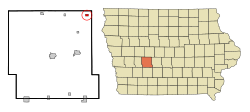Location of Jamaica, Iowa