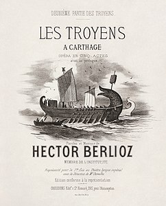 Vocal score cover of Les Troyens á Carthage at Les Troyens, by Antoine Barbizet (restored by Adam Cuerden)