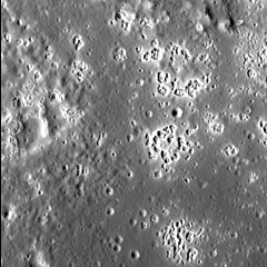 Another detail of hollows in the crater