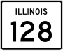 Illinois Route 128 marker