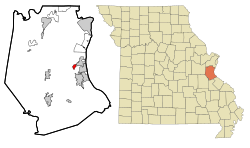 Location of Horine, Missouri