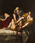 Judit decapitando a Holofernes por Artemisia Gentileschi