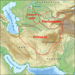 אזור ח'ווארזם העתיקה - מפה סביבתית