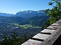 Aufstieg Kramer mit Blick Richtung Garmisch-Partenkirchen; etwas oberhalb der St. Martinshütte