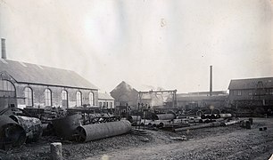 La cour de la fonderie de Mazières.