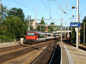 Train approaching the station