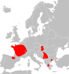 Distribución de M. alcathoe.