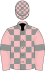 Pink and grey check, pink sleeves, grey armlets