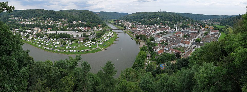 Blick über Bad Karlshafen vom Hugenottenturm