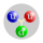 Les quarks dans un proton.