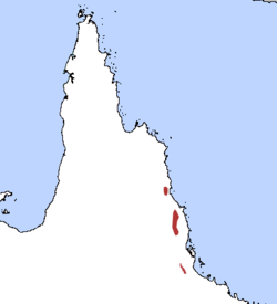 Mapa de distribución de Antechinus adustus